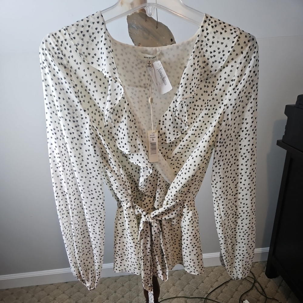 Heart Print Wrap Dress